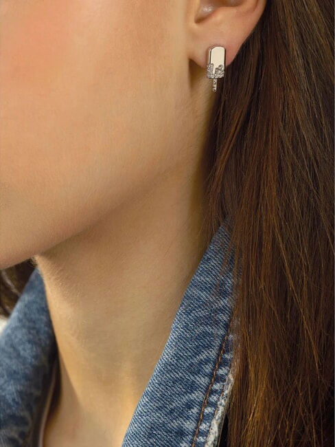 I MELT FOR YOU Ice Cream Earrings with Crystals SILVER - Earrings