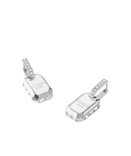 GUESS HASHTAG Logo pendant earrings SILVER - Earrings - 3