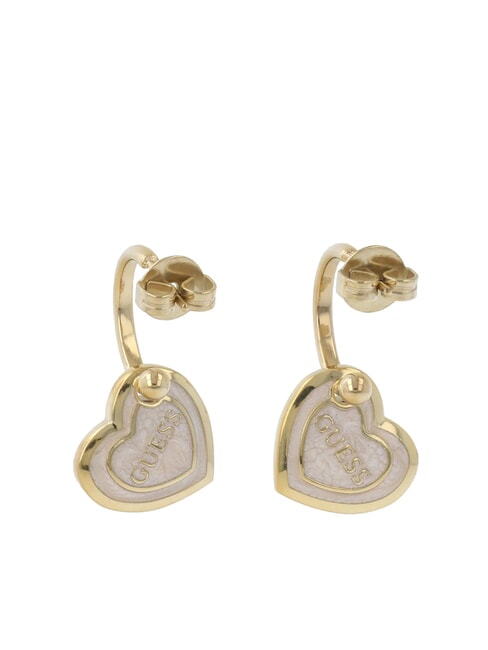 AMAMI Mother of pearl and zirconia heart earrings gold - Earrings