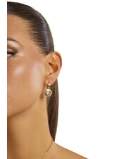 GUESS ROLLING HEARTS Heart Charm Hoop Earrings - Earrings