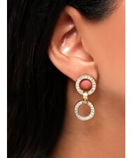 GUESS CIRCLE LIGHTS Double hoop earrings with zirconia - Earrings