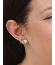 GUESS LOVELY GUESS Heart earrings with crystals - Earrings