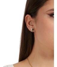 GUESS LOVELY Heart ear stud earrings with zirconia - Earrings
