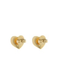 GUESS LOVELY Heart ear stud earrings with zirconia yellow gold - Earrings - 3