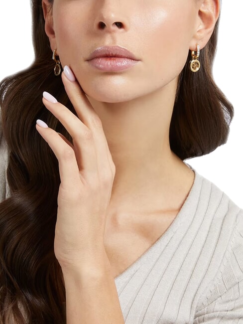 4G LOOP 4G Logo Charm Earrings yellow gold/black - Earrings