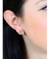 GUESS FALLING IN LOVE Heart Lock Earrings SILVER - Earrings - 2