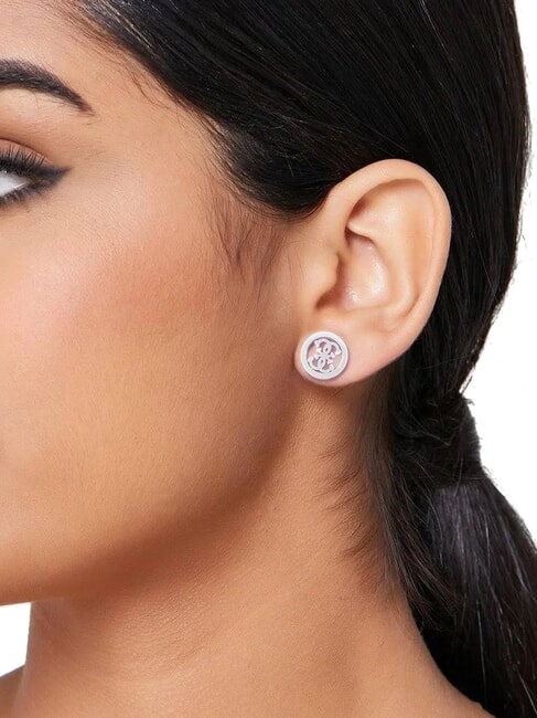STUDS PARTY 4G Logo Ear Stud Earrings SILVER - Earrings