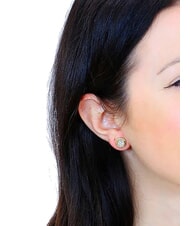 GUESS STUDS PARTY Circular earrings with zirconia - Earrings