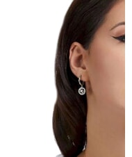GUESS LIFE IN 4G 4G Charm Hoop Earrings SILVER - Earrings - 2