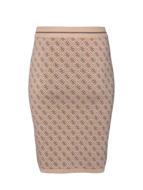 LISE 4G Stretch pencil skirt coffee and travertin - Women's Skirts