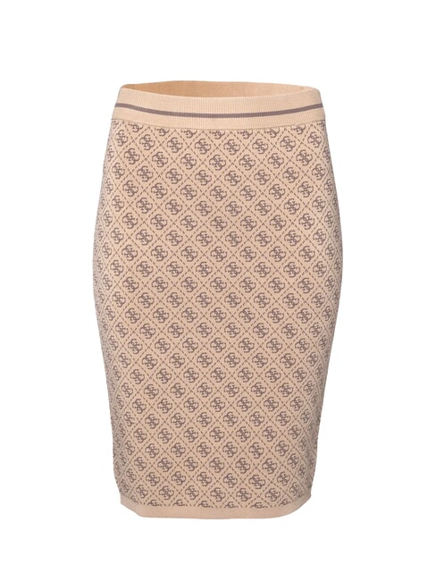 LISE 4G Stretch pencil skirt coffee and travertin - Women's Skirts