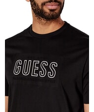 GUESS BSC EMBOSSED LOGO T-shirt with embossed print jet black multi - T-shirt - 3