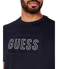 GUESS BSC EMBOSSED LOGO T-shirt with embossed print smart blue multi - T-shirt - 3