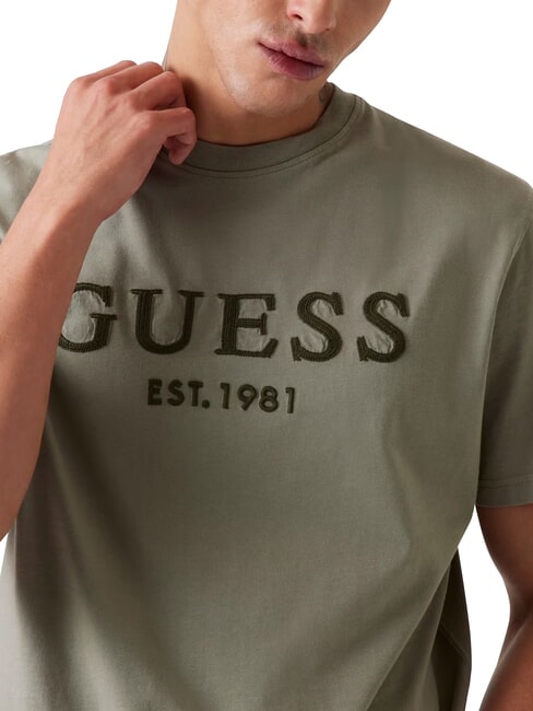 BOX LOGO T-shirt with embroidered logo mossy green - T-shirt