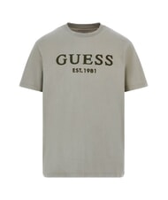 GUESS BOX LOGO T-shirt with embroidered logo mossy green - T-shirt - 4
