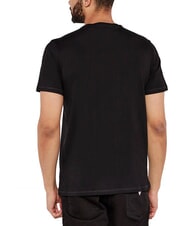 GUESS TRIANGLE Cotton T-shirt with print jetbla - T-shirt - 2