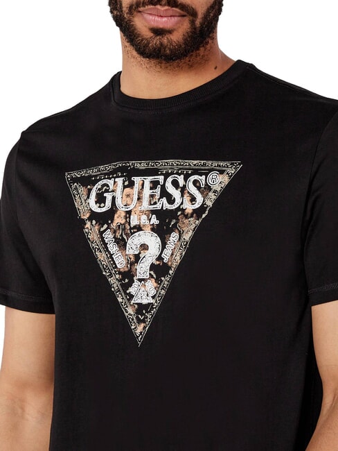 TRIANGLE Cotton T-shirt with print jetbla - T-shirt