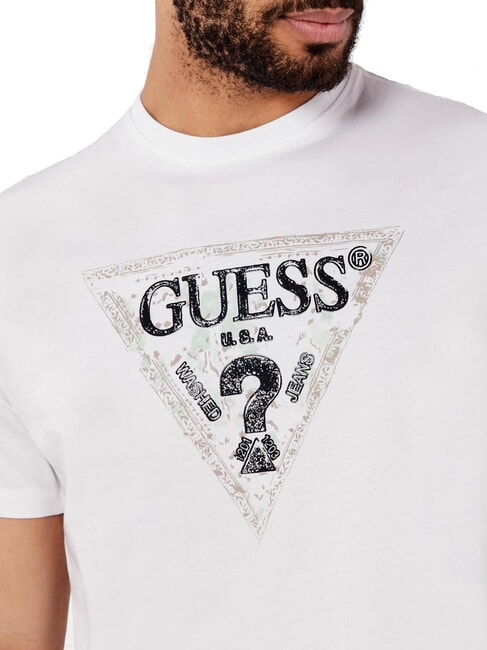 TRIANGLE Cotton T-shirt with print purwhite - T-shirt