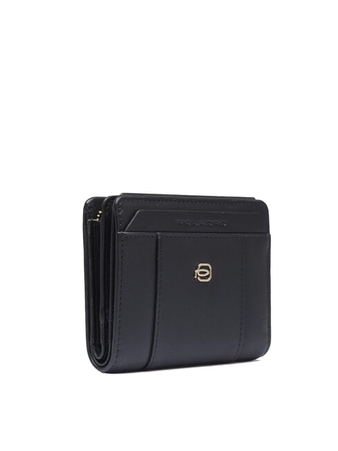 CIRCLE Compact leather wallet Black - Women’s Wallets