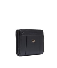 PIQUADRO CIRCLE Compact leather wallet Black - Women’s Wallets - 3