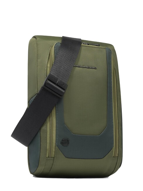 S140 One-shoulder iPad backpack in recycled fabric GREEN - Laptop backpacks