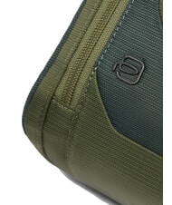 PIQUADRO S140 One-shoulder iPad backpack in recycled fabric GREEN - Laptop backpacks - 4