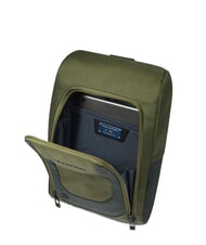 PIQUADRO S140 One-shoulder iPad backpack in recycled fabric GREEN - Laptop backpacks - 5