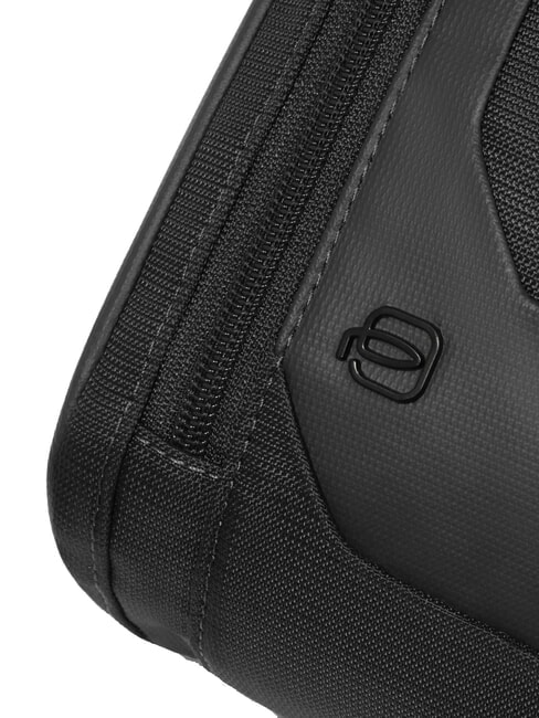 S140 One-shoulder iPad backpack in recycled fabric Black - Laptop backpacks