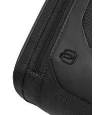 PIQUADRO S140 One-shoulder iPad backpack in recycled fabric Black - Laptop backpacks - 5