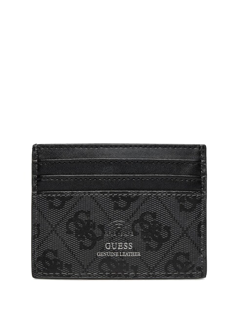 MILANO  Flat leather card holder BLACK - Men’s Wallets
