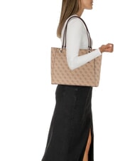 GUESS NOELLE 2  Shoulder Tote Bag latte logo / brown - Women’s Bags - 4