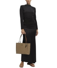 GUESS NOELLE 2  Shoulder Tote Bag latte logo / brown - Women&rsquo;s Bags - 4