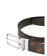 GUESS MILANO  Reversible belt brown ochre multi - Belts - 2