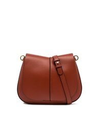 GIANNI CHIARINI HELENA ROUND Leather bag with double shoulder strap brick red - Women’s Bags - 3