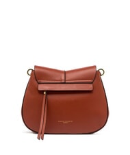 GIANNI CHIARINI HELENA ROUND Leather bag with double shoulder strap brick red - Women’s Bags - 4