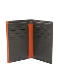 SPALDING STRIPE  Vertical leather wallet brown/orange - Men’s Wallets - 2