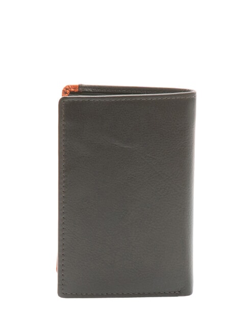 STRIPE  Vertical leather wallet brown/orange - Men’s Wallets