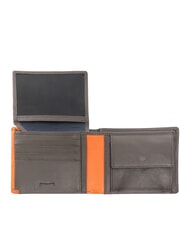 SPALDING SNAP  Leather wallet with coin purse brown/orange - Men’s Wallets - 2