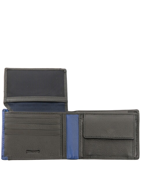 SNAP  Men's leather wallet, with coin purse black/navy - Men’s Wallets