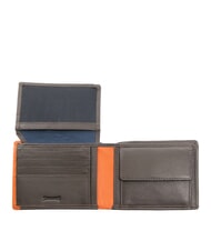SPALDING SNAP  Men's leather wallet, with coin purse brown/orange - Men’s Wallets - 2