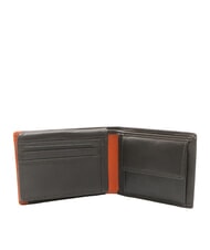 SPALDING SNAP  Men's leather wallet, with coin purse brown/orange - Men’s Wallets - 3