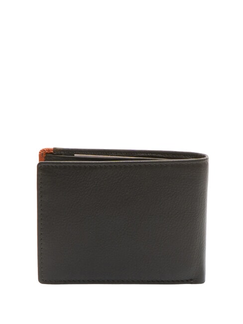 STRIPE Leather wallet with coin purse brown/orange - Men’s Wallets