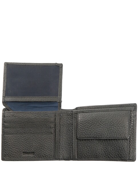SNAP Medium hammered leather wallet black - Men’s Wallets