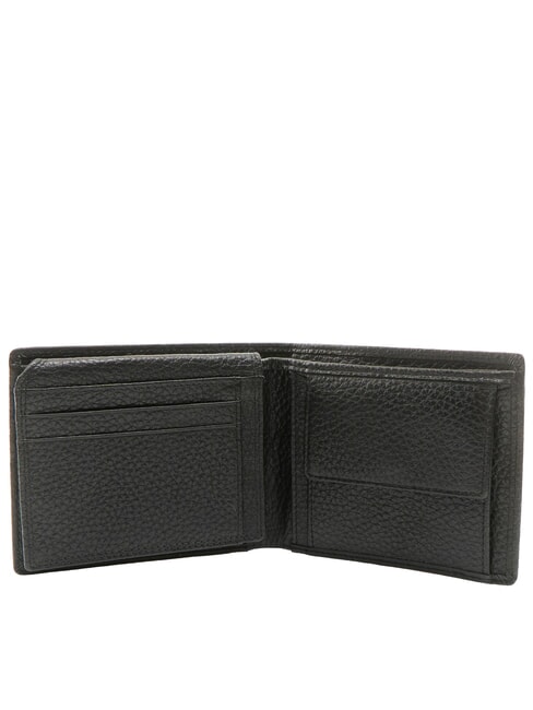 SNAP Medium hammered leather wallet black - Men’s Wallets