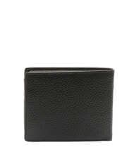 SPALDING SNAP Medium hammered leather wallet black - Men’s Wallets - 4