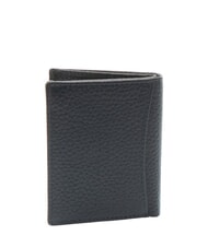 SPALDING SNAP  Hammered leather wallet blue - Men’s Wallets - 3