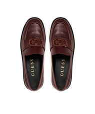 GUESS SHUTTLE3 Leather moccasin RED - Women’s shoes - 3