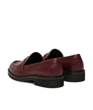 GUESS SHUTTLE3 Leather moccasin RED - Women’s shoes - 4
