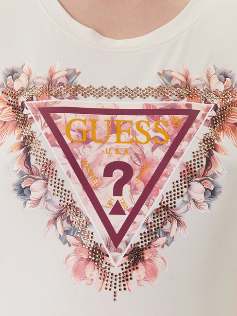 TRIANGLE FLOWERS Stretch T-shirt with print vanilla blush - T-shirt