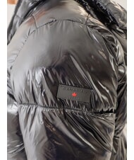CANADIAN MINGAN Short shiny down jacket with hood recycled shiny black - Women's down jackets - 3